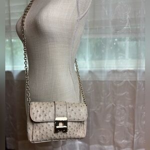 Chico’s Faux Ostrich Chain Crossbody Bag